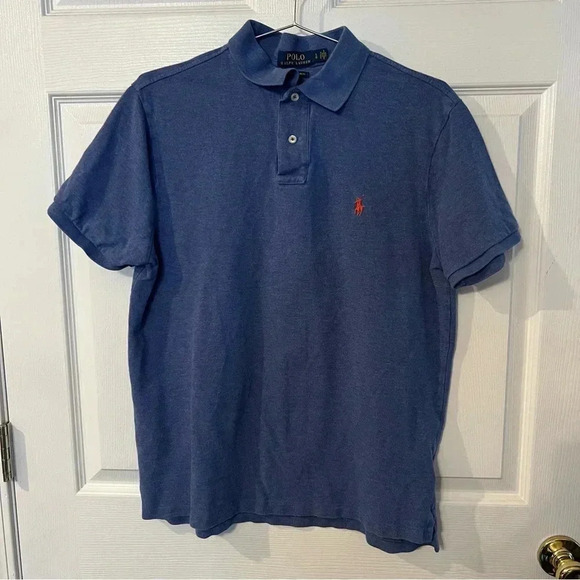 Polo Ralph Lauren Other - Polo Ralph Lauren Blue Short Sleeved Polo Shirt Custom Slim Fit Mens Size Large